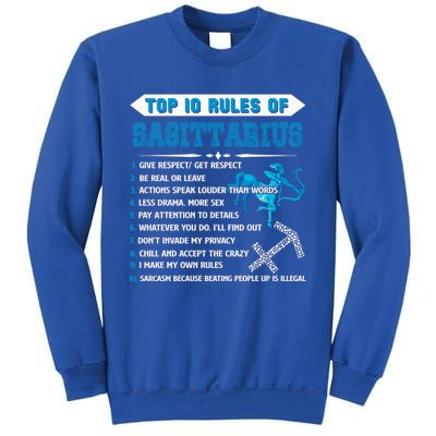 Sagittarius Zodiac Birthday Top 10 Rules Of Sagittarius Great Gift Sweatshirt