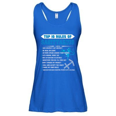 Sagittarius Zodiac Birthday Top 10 Rules Of Sagittarius Great Gift Ladies Essential Flowy Tank