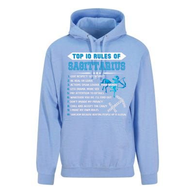 Sagittarius Zodiac Birthday Top 10 Rules Of Sagittarius Great Gift Unisex Surf Hoodie