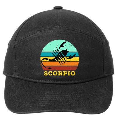 Scorpio Zodiac Birthday Horoscope Sign Scorpio 7-Panel Snapback Hat