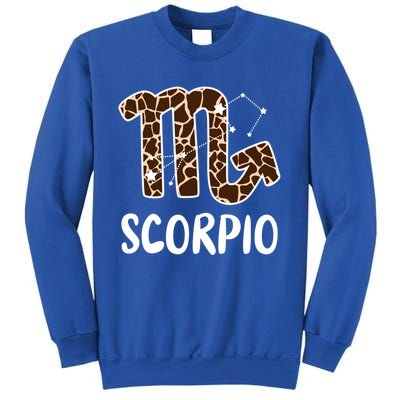 Scorpio Zodiac Birthday Leopard Gift Sweatshirt