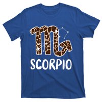 Scorpio Zodiac Birthday Leopard Gift T-Shirt