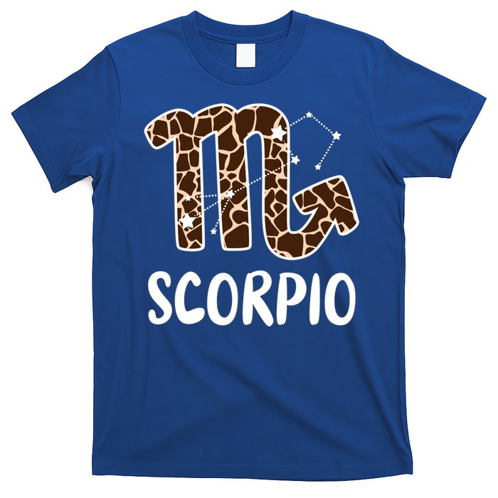 Scorpio Zodiac Birthday Leopard Gift T-Shirt