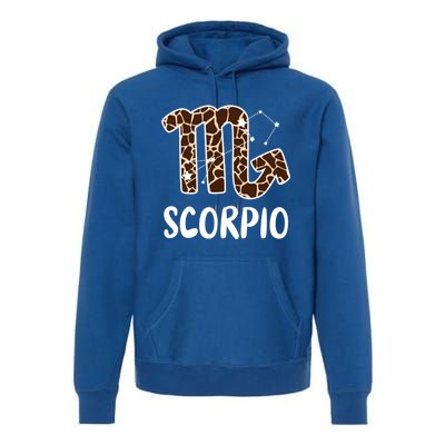 Scorpio Zodiac Birthday Leopard Gift Premium Hoodie