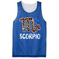 Scorpio Zodiac Birthday Leopard Gift Mesh Reversible Basketball Jersey Tank