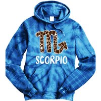 Scorpio Zodiac Birthday Leopard Gift Tie Dye Hoodie