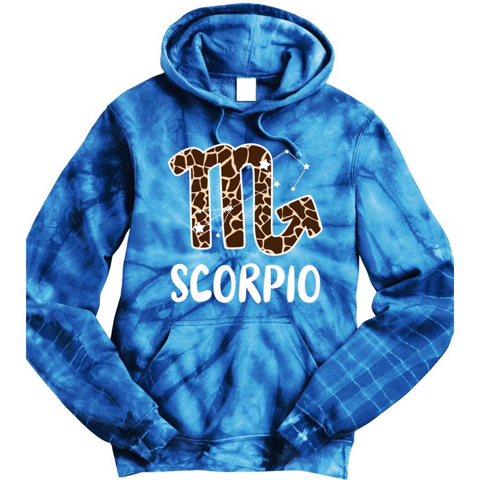 Scorpio Zodiac Birthday Leopard Gift Tie Dye Hoodie