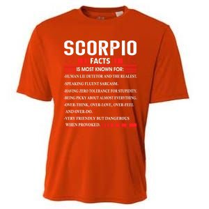 Scorpio Zodiac Birthday Scorpio Facts Gift Funny Gift Cooling Performance Crew T-Shirt