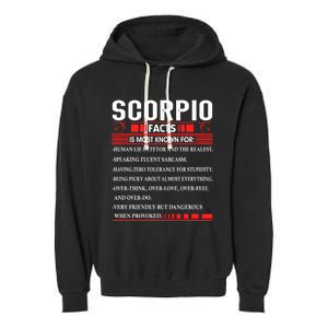 Scorpio Zodiac Birthday Scorpio Facts Gift Funny Gift Garment-Dyed Fleece Hoodie