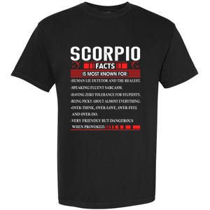 Scorpio Zodiac Birthday Scorpio Facts Gift Funny Gift Garment-Dyed Heavyweight T-Shirt