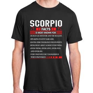 Scorpio Zodiac Birthday Scorpio Facts Gift Funny Gift Adult ChromaSoft Performance T-Shirt