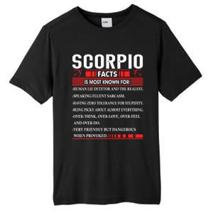 Scorpio Zodiac Birthday Scorpio Facts Gift Funny Gift Tall Fusion ChromaSoft Performance T-Shirt