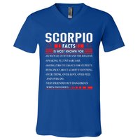 Scorpio Zodiac Birthday Scorpio Facts Gift Funny Gift V-Neck T-Shirt