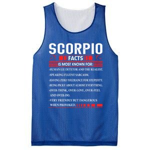 Scorpio Zodiac Birthday Scorpio Facts Gift Funny Gift Mesh Reversible Basketball Jersey Tank