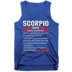 Scorpio Zodiac Birthday Scorpio Facts Gift Funny Gift Tank Top