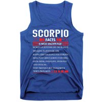 Scorpio Zodiac Birthday Scorpio Facts Gift Funny Gift Tank Top