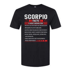 Scorpio Zodiac Birthday Scorpio Facts Gift Funny Gift Softstyle CVC T-Shirt