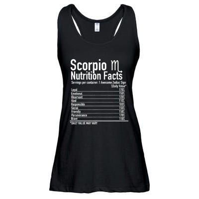 Scorpio Zodiac Birthday Scorpio Nutrition Facts  Ladies Essential Flowy Tank