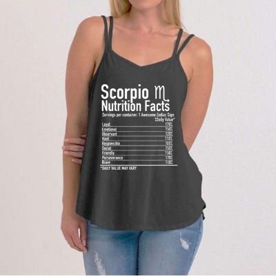 Scorpio Zodiac Birthday Scorpio Nutrition Facts  Women's Strappy Tank