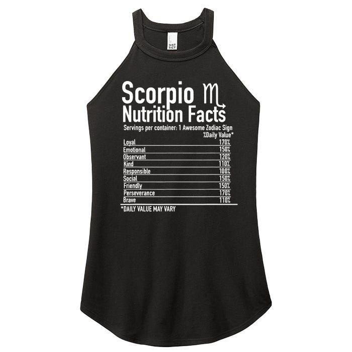 Scorpio Zodiac Birthday Scorpio Nutrition Facts  Women’s Perfect Tri Rocker Tank