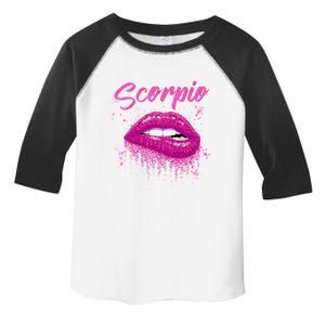 Scorpio Zodiac Birthday Pink Lips Cool Gift For Black Toddler Fine Jersey T-Shirt