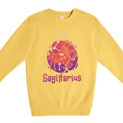 Sagittarius Zodiac Birthday Horoscope Great Gift Premium Crewneck Sweatshirt