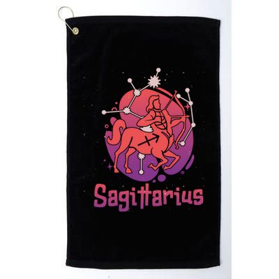 Sagittarius Zodiac Birthday Horoscope Great Gift Platinum Collection Golf Towel