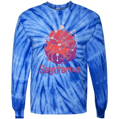 Sagittarius Zodiac Birthday Horoscope Great Gift Tie-Dye Long Sleeve Shirt