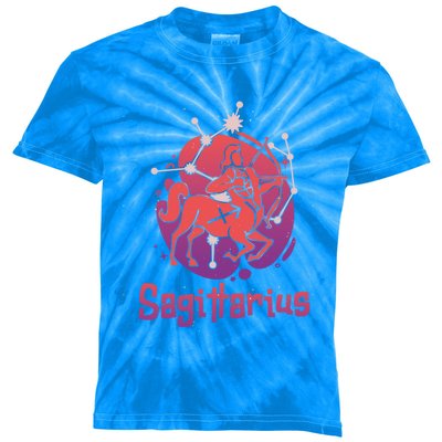 Sagittarius Zodiac Birthday Horoscope Great Gift Kids Tie-Dye T-Shirt