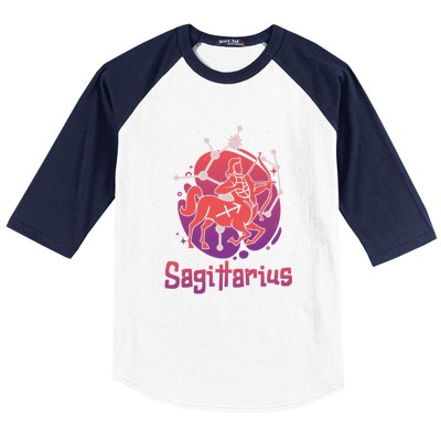 Sagittarius Zodiac Birthday Horoscope Great Gift Baseball Sleeve Shirt