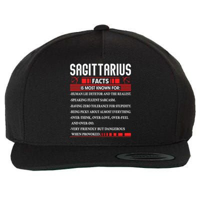 Sagittarius Zodiac Birthday Sagittarius Facts Gift Funny Meaningful Gift Wool Snapback Cap