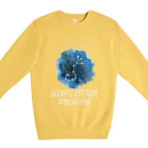 Scorpio Zodiac Constellation Aesthetic Scorpio Stuff Great Gift Premium Crewneck Sweatshirt