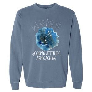 Scorpio Zodiac Constellation Aesthetic Scorpio Stuff Great Gift Garment-Dyed Sweatshirt