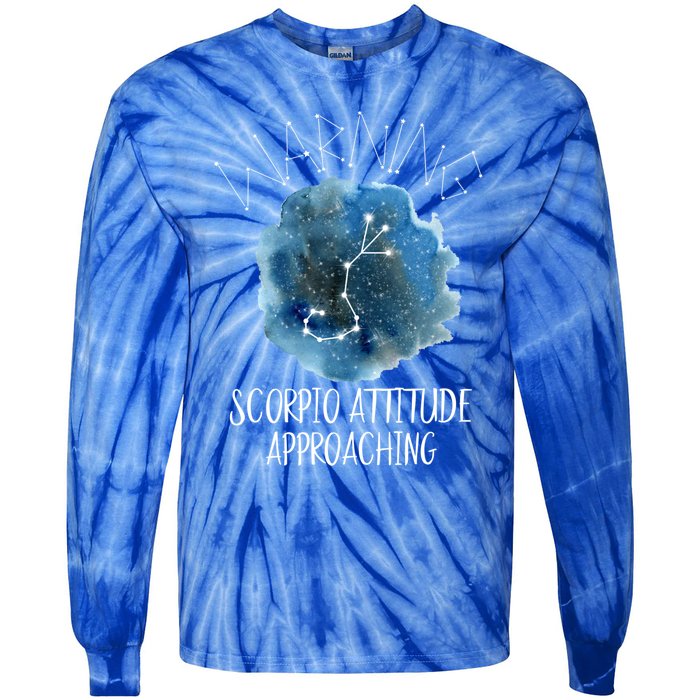 Scorpio Zodiac Constellation Aesthetic Scorpio Stuff Great Gift Tie-Dye Long Sleeve Shirt