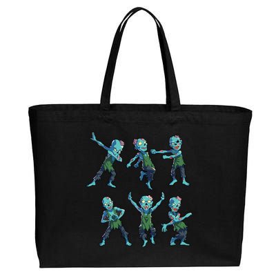 Spooky Zombie Dab Dance Costume Cotton Canvas Jumbo Tote