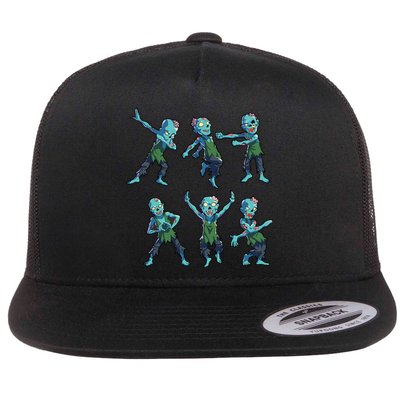 Spooky Zombie Dab Dance Costume Flat Bill Trucker Hat