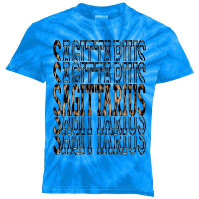 Sagittarius Zodiac December November Birthday Gift Kids Tie-Dye T-Shirt