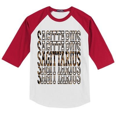 Sagittarius Zodiac December November Birthday Gift Kids Colorblock Raglan Jersey