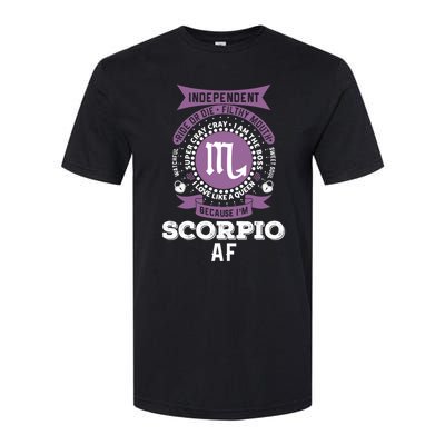 Scorpio Zodiac Designs: Scorpio Af Gift Softstyle CVC T-Shirt