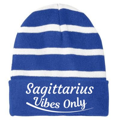 Sagittarius Zodiac Funny Gift November December Birth Horoscope Gift Striped Beanie with Solid Band