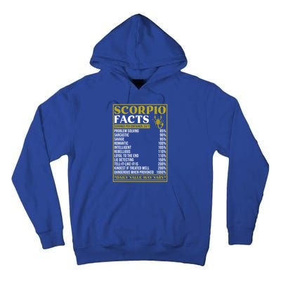 Scorpio Zodiac Facts Design Zodiac Facts Funny Scorpio Gift Tall Hoodie