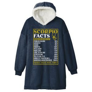 Scorpio Zodiac Facts Design Zodiac Facts Funny Scorpio Gift Hooded Wearable Blanket