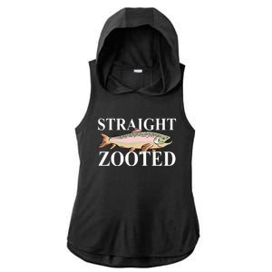 Straight Zooted Fish Ladies PosiCharge Tri-Blend Wicking Draft Hoodie Tank