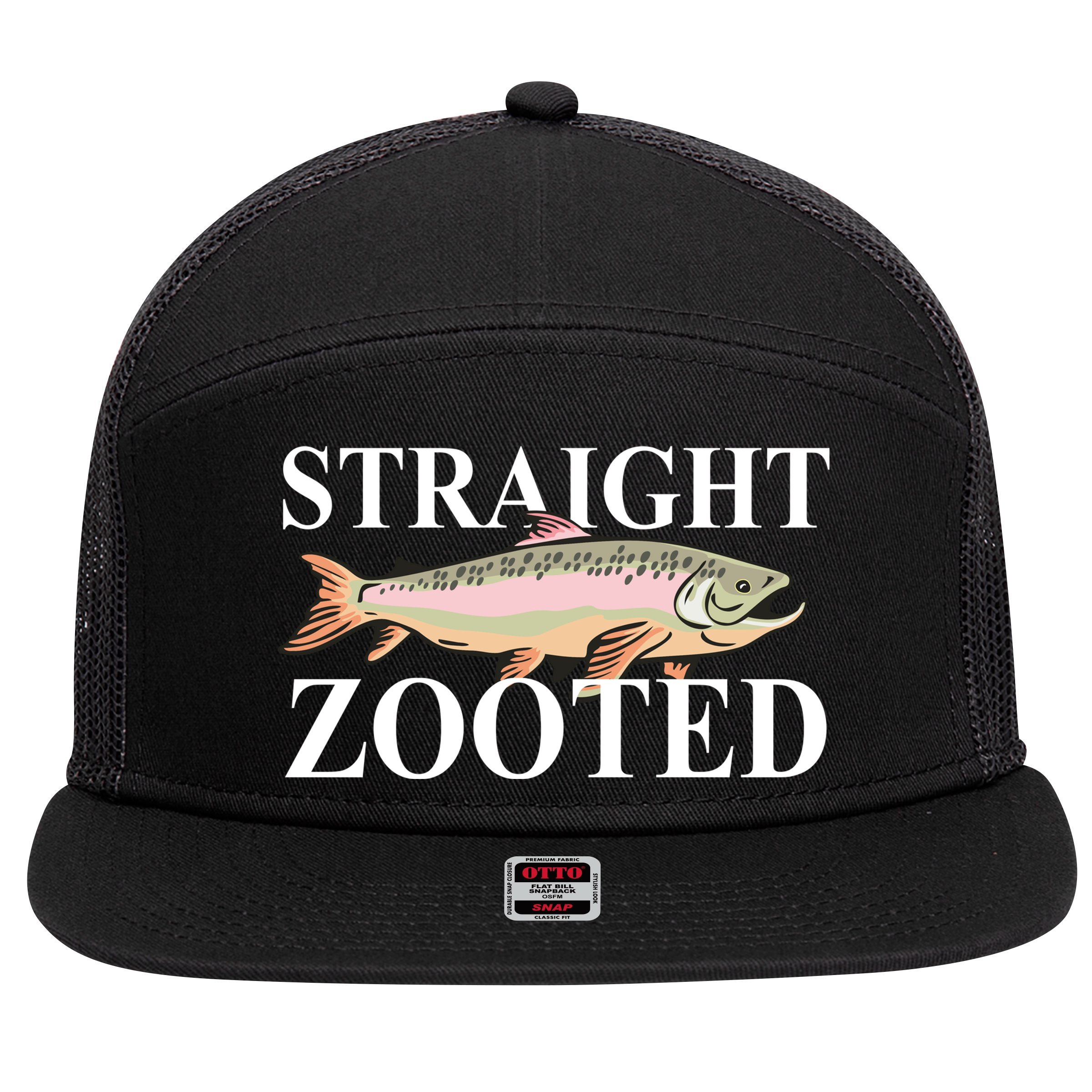 Straight Zooted Fish 7 Panel Mesh Trucker Snapback Hat