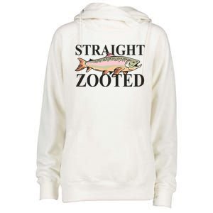 Straight Zooted Fish Womens Funnel Neck Pullover Hood