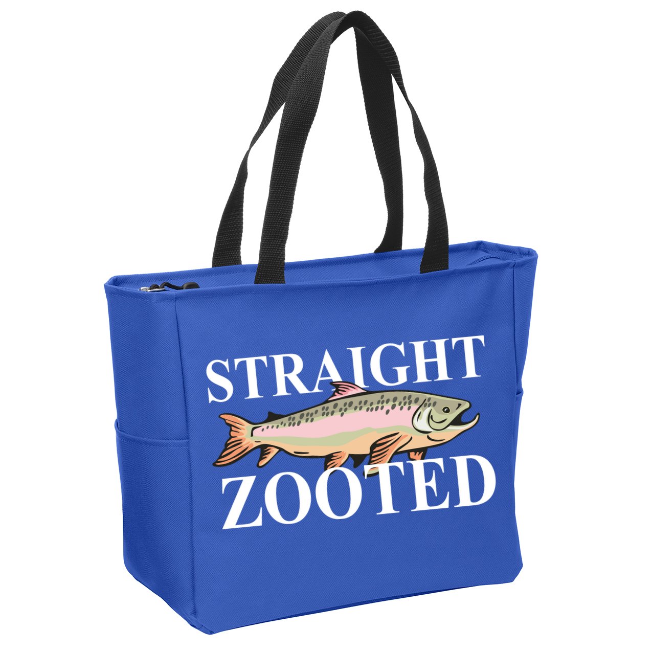 Straight Zooted Fish Zip Tote Bag