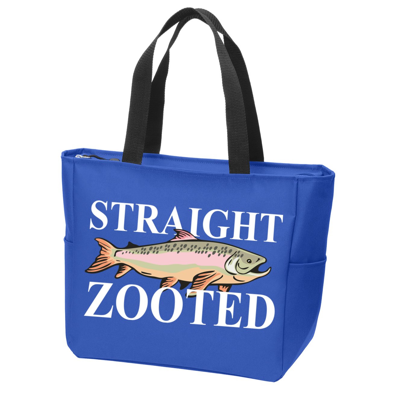 Straight Zooted Fish Zip Tote Bag
