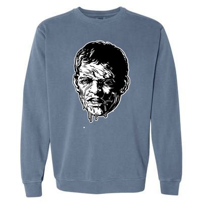 Scary Zombie Face Garment-Dyed Sweatshirt