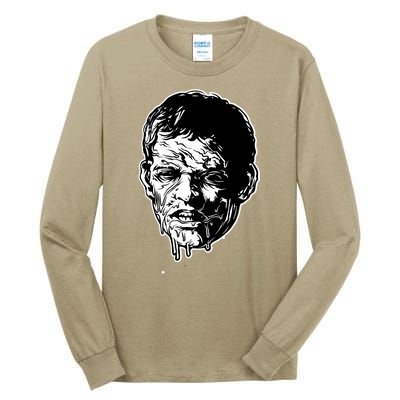 Scary Zombie Face Tall Long Sleeve T-Shirt