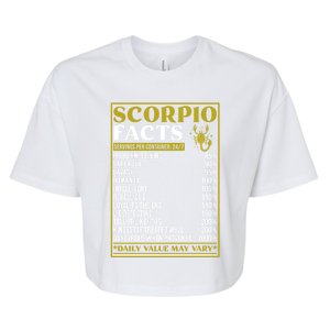 Scorpio Zodiac Facts Design Zodiac Facts Funny Scorpio Gift Bella+Canvas Jersey Crop Tee